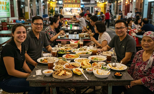 chinatown hawker leftovers consumption